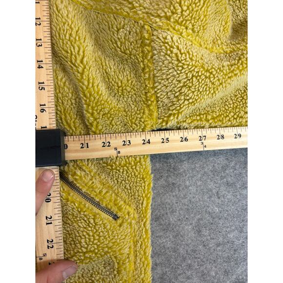Free People Movement Hooded Sherpa Jacket Womens XS Yellow Fleece Plush Gorpcore - Picture 3 of 7
